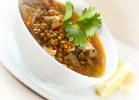 Salade de lentilles et tofu sauce soja