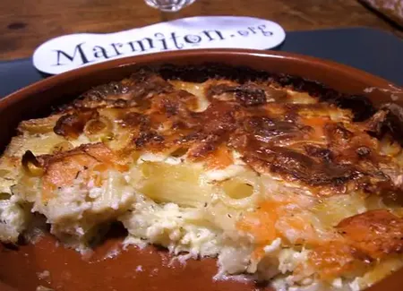 Gratin de saumon fumé au fromage de chèvre