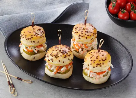 Mini-burger au coleslaw de surimi