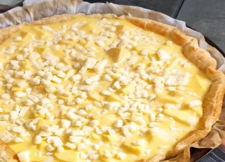Tarte salée roquefort-pommes