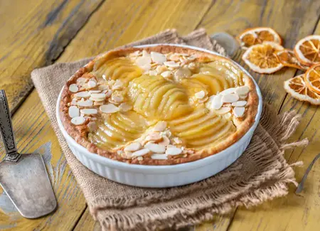 Tarte amandine poire chocolat façon popo