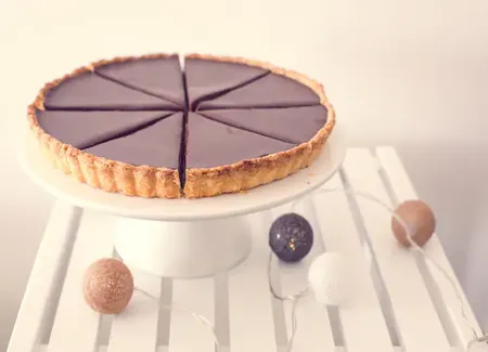 Tarte au chocolat au sucre vanillé