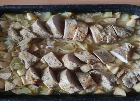 Filet mignon de porc aux 2 pommes