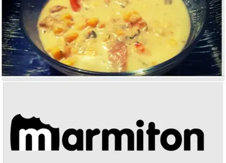 Soupe épaisse de haddock fumé