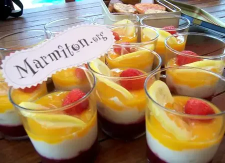 Verrine d'été tricolore