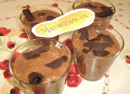 Mousse chocolat noir-banane en verrines