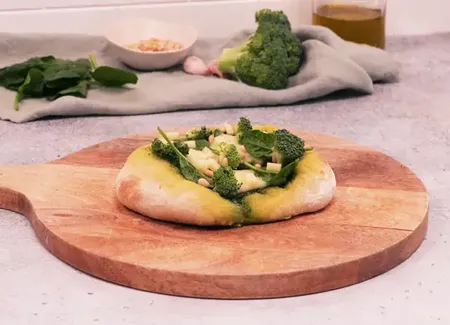 Pizzette épinards et tomme de savoie