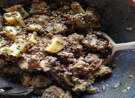 Salade lentilles-pommes de terre
