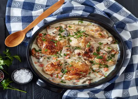 Ailes de poulet à la crème