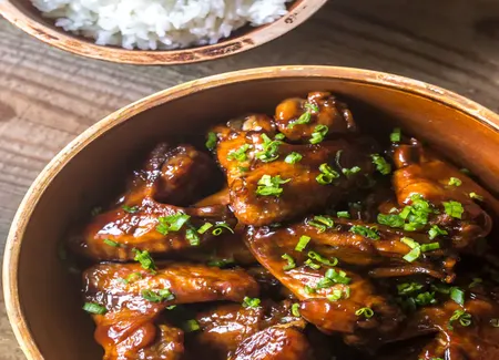 Ailes de poulet au caramel