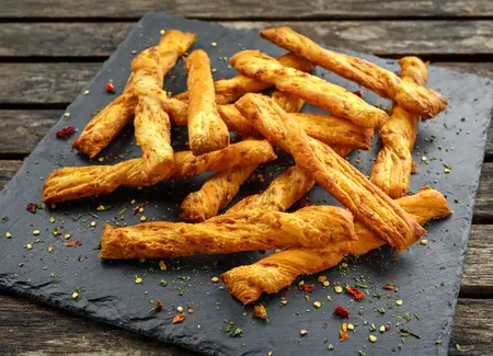 Allumettes feuilletées au parmesan