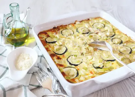 Gratin merguez - courgettes (restes de barbecue)