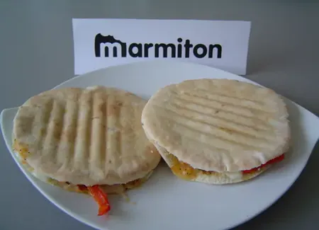 Pitas poivron, courgette et mozzarella
