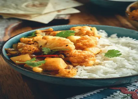 Colombo de pommes de terre et choux fleur