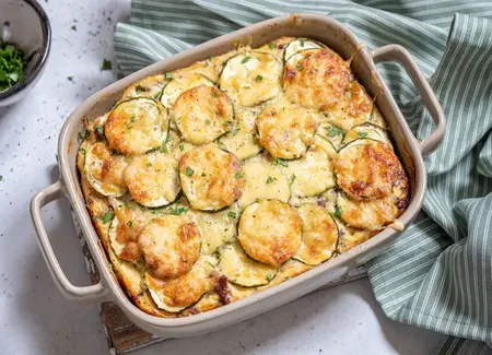 Gratin de courgettes au surimi
