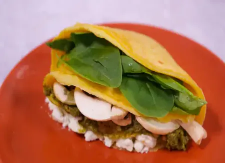 Crêpe tortilla aux oeufs