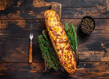 Tarte flambée express sur baguette