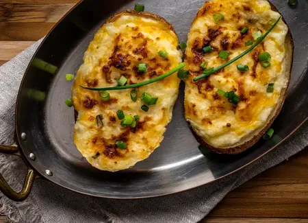 Pommes de terre farcies sauce boursin
