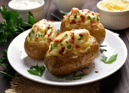 Pommes de terre farcies aux lardons