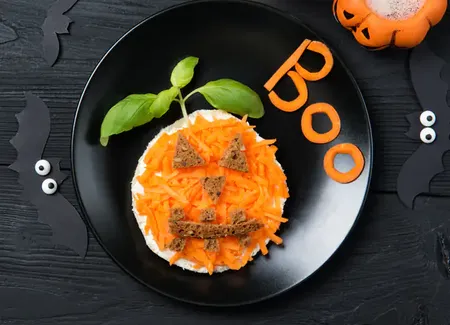 Carottes râpées halloween