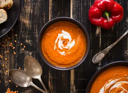 Velouté aux poivrons et au boursin