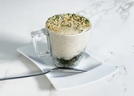 Cappuccino de lentilles cacahuètes