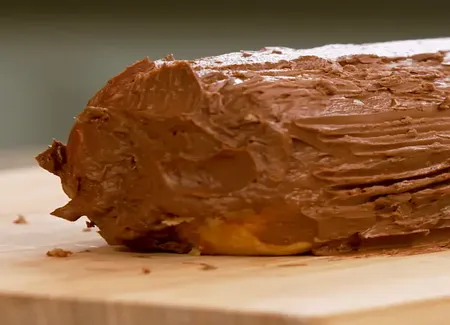 Bûche chocolat-pralin par laurent mariotte