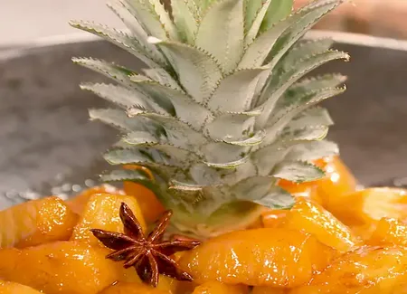 Ananas rôti aux épices par laurent mariotte