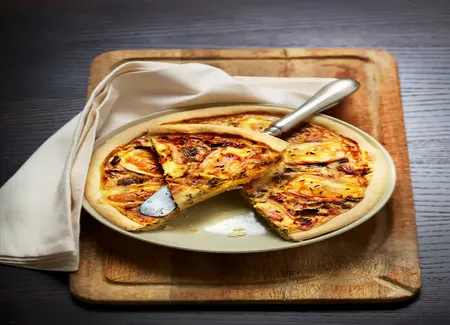 Quiche au munster et au cumin