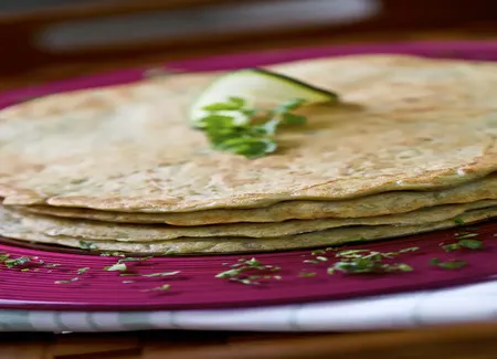 Blinis de courgettes et aubergines à l'ail