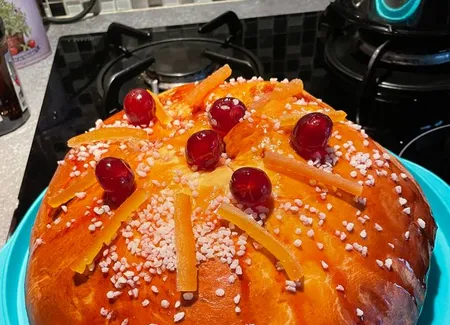 Couronne aux fruits confits en map (machine à pain)