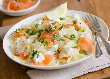 Pâtes au saumon fumé à la vince