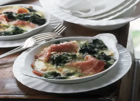 Roulade de jambon épinards fromage