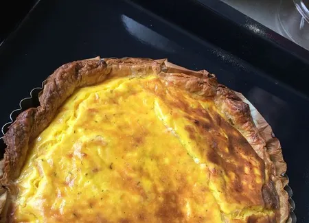 Quiche mascarpone au saumon fumé