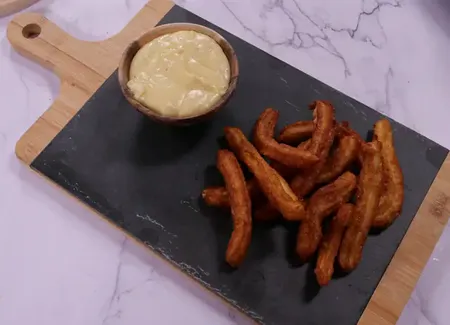 Churros au fromage à raclette et pommes de terre