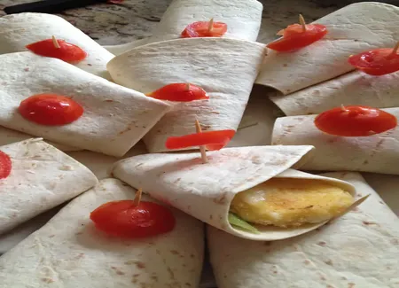 Wraps au chèvre pané