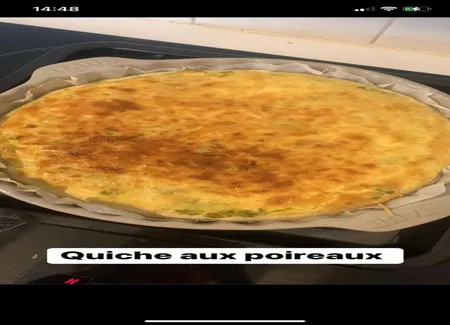 Quiche aux poireaux et boursin