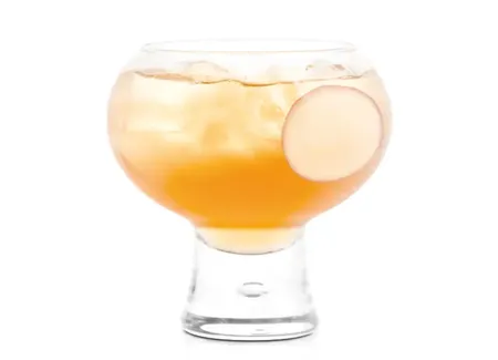 Cocktail au cidre, sirop de fruit de la passion