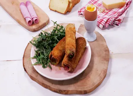 Brioche perdue salée et roulée au jambon