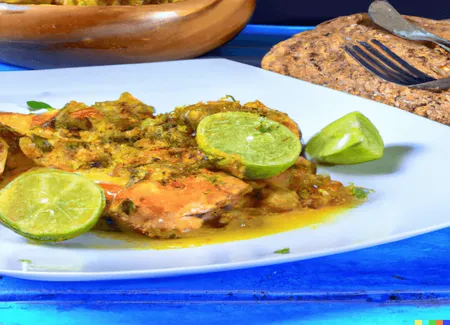 Poulet mariné au citron et aux épices