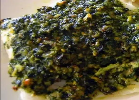 Filet de poisson au pesto au four très simple