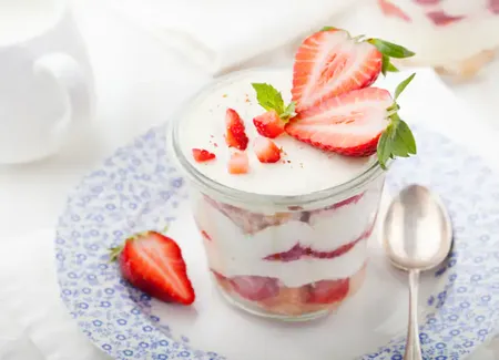 Verrine banane fraise