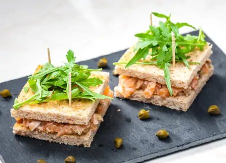 Croque-monsieur saumon épinard