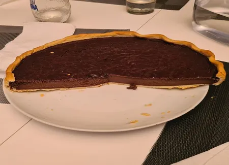 Flan au chocolat en croûte