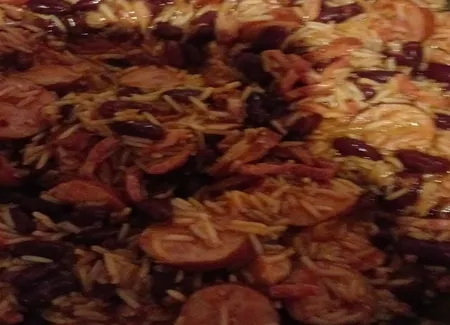 Rizguigui ( riz aux saucisses rapide )