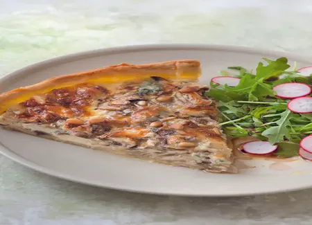 Quiche champignons à la fourme d'ambert