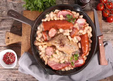 Cassoulet mouton et saucisses de toulouse