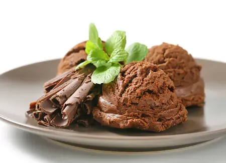 Glace au chocolat sans oeufs