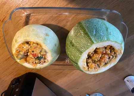 Courgette farcie au millet
