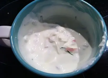 Sauce blanche échalote ciboulette